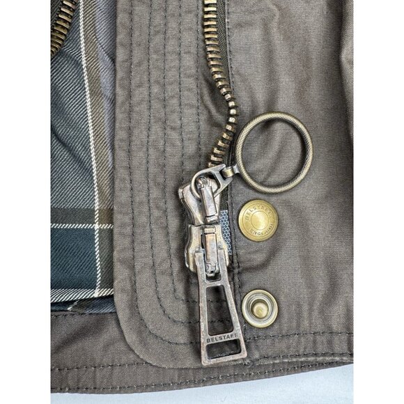 Belstaff Roadmaster Size 46 M Brown Waxed Cotton Motorcycle Jacket women’s - Picture 15 of 16